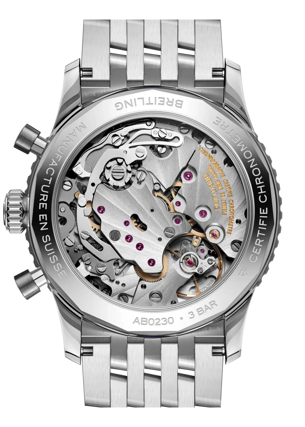 Breitling Navitimer B02 Chronograph 41 Cosmonaute AB0230211B1A1 Rückseite / Sichtboden (Detail)