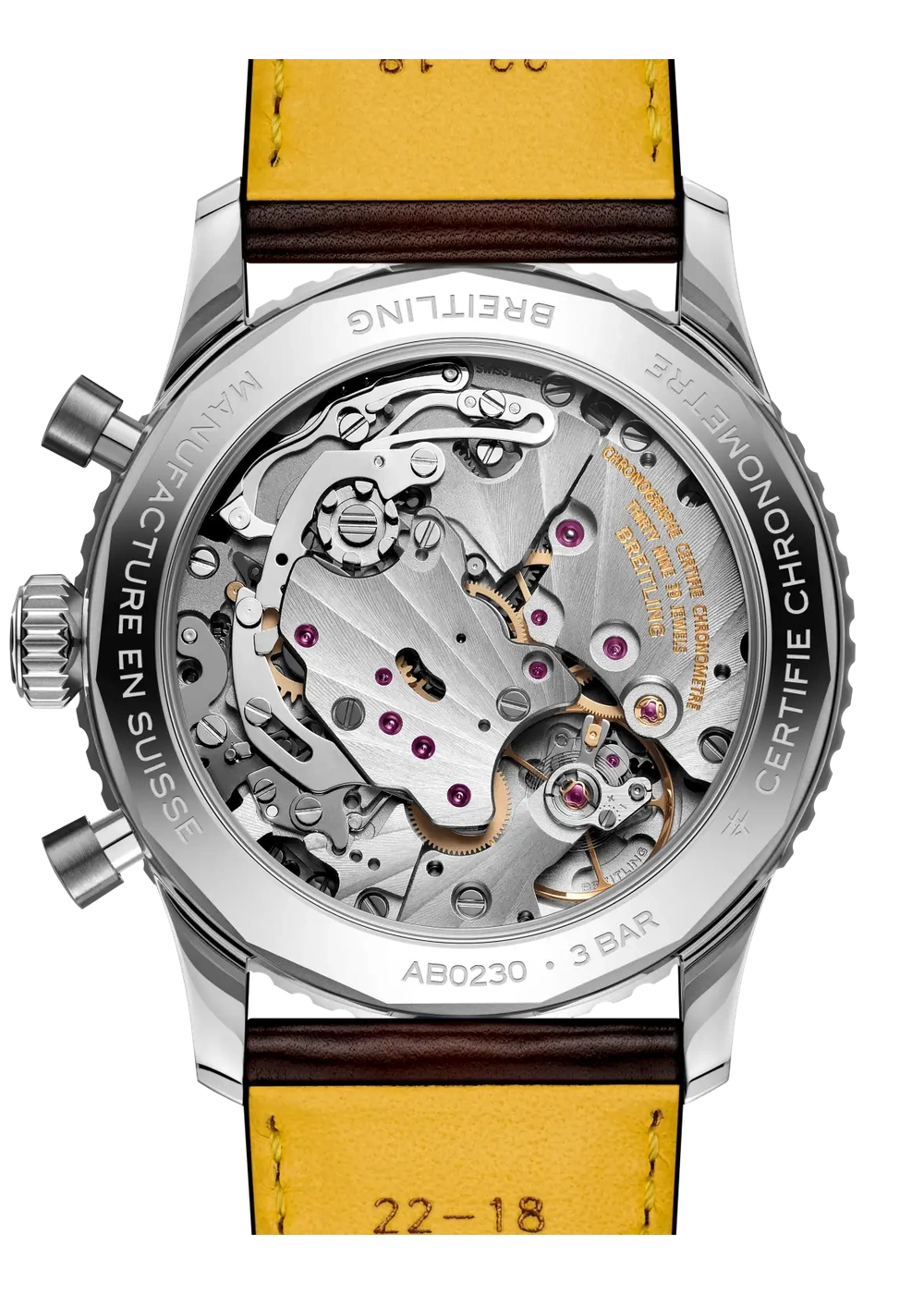 Breitling Navitimer B02 Chronograph 41 Cosmonaute AB0230211B1X1 Rückseite / Sichtboden (Detail)