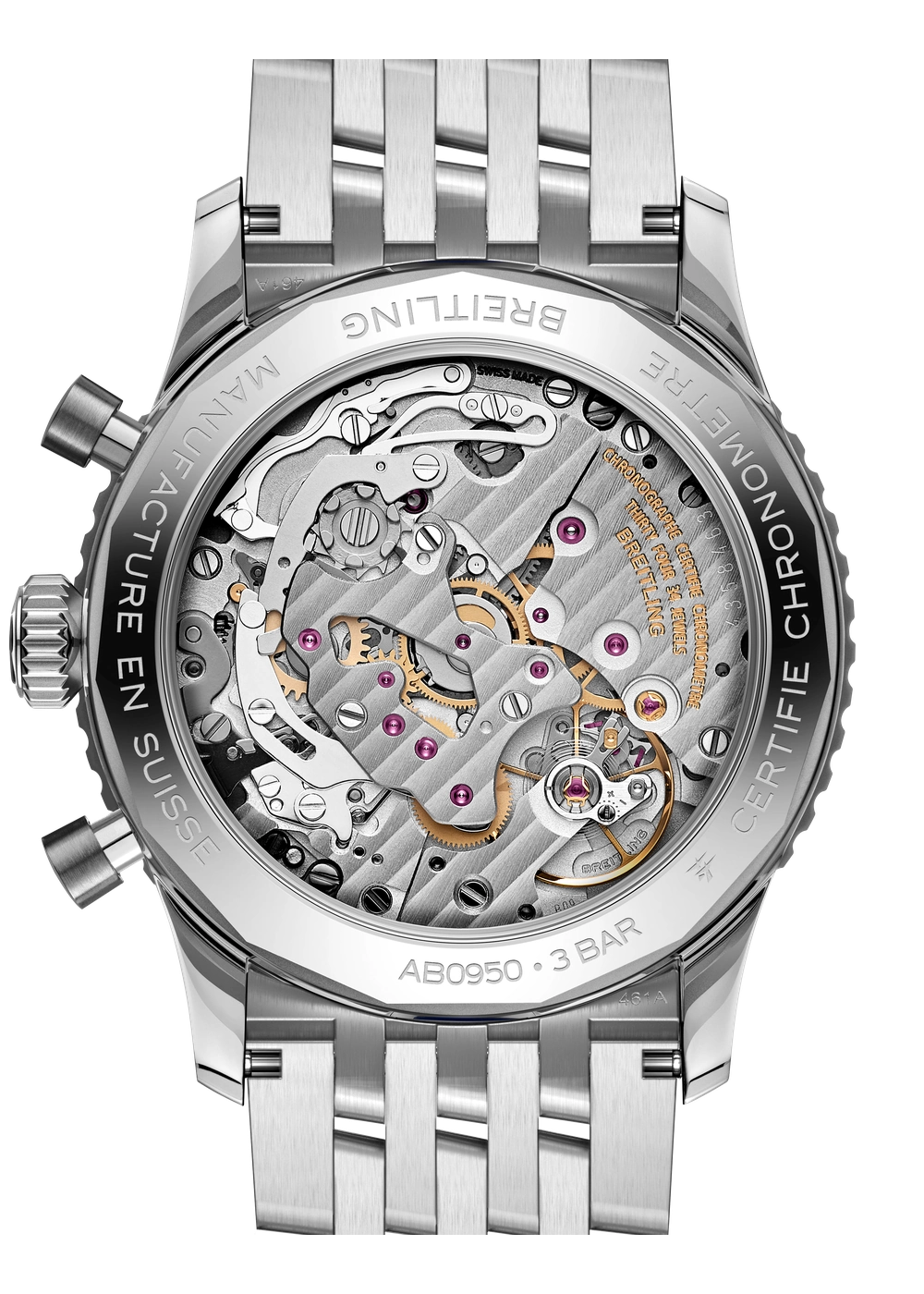 Breitling Navitimer B09 Chronograph 41 AB0950211B1A1 Rückseite / Sichtboden (Detail)
