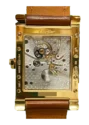 Cartier Tank à Vis CPCP, Sichtboden und Uhrwerk, Seriennummer verdeckt