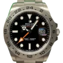 Rolex Explorer II 226570, schwarzes Zifferblatt, Frontansicht