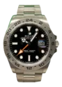 Rolex Explorer II 226570, schwarzes Zifferblatt, Frontansicht