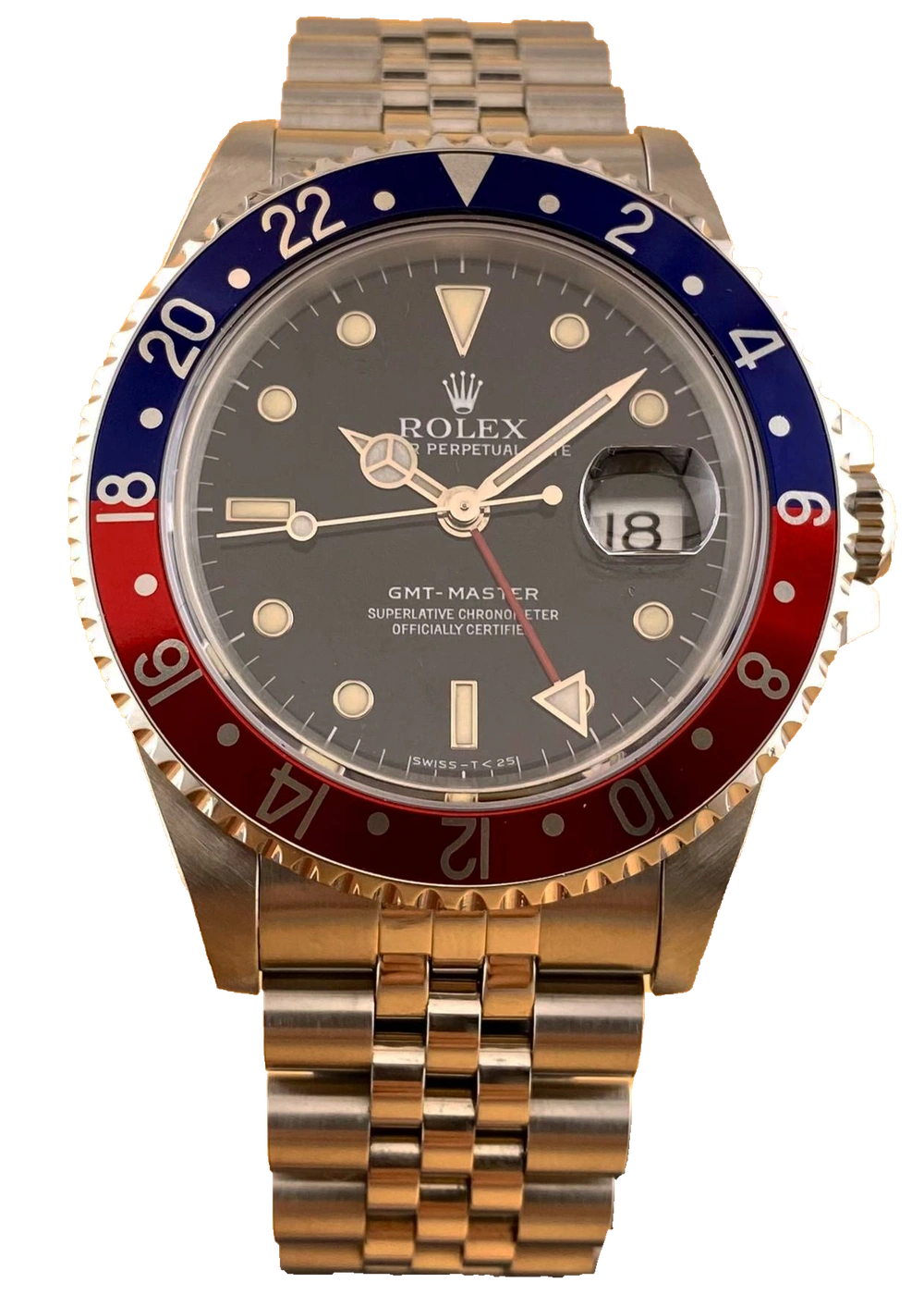 Rolex, Galli CPO, Rolex GMT-Master „Pepsi“ – vollständige Frontansicht