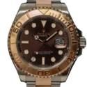 Rolex Yacht-Master 40 Schokoladenbraunes Zifferblatt Frontansicht