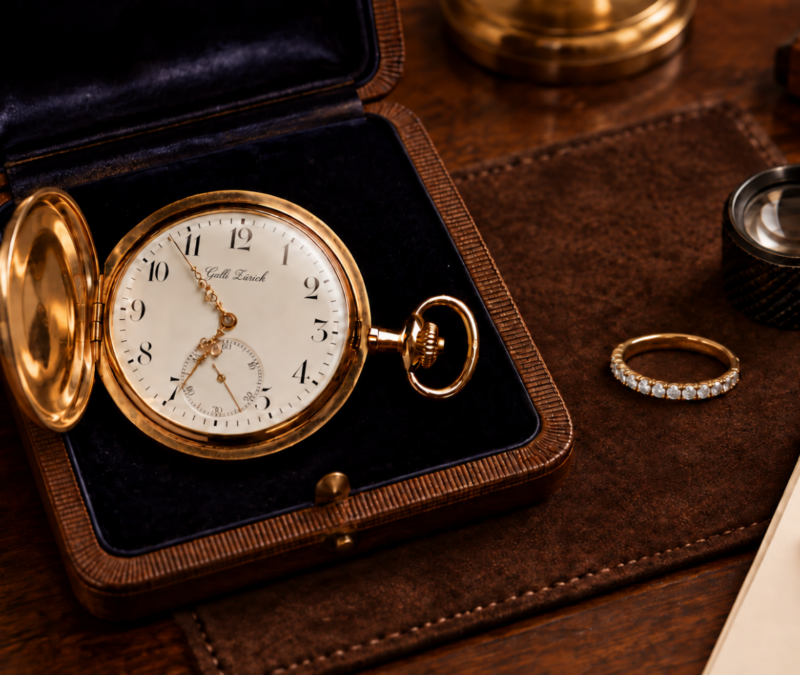 Taschenuhr und Schmuckstück