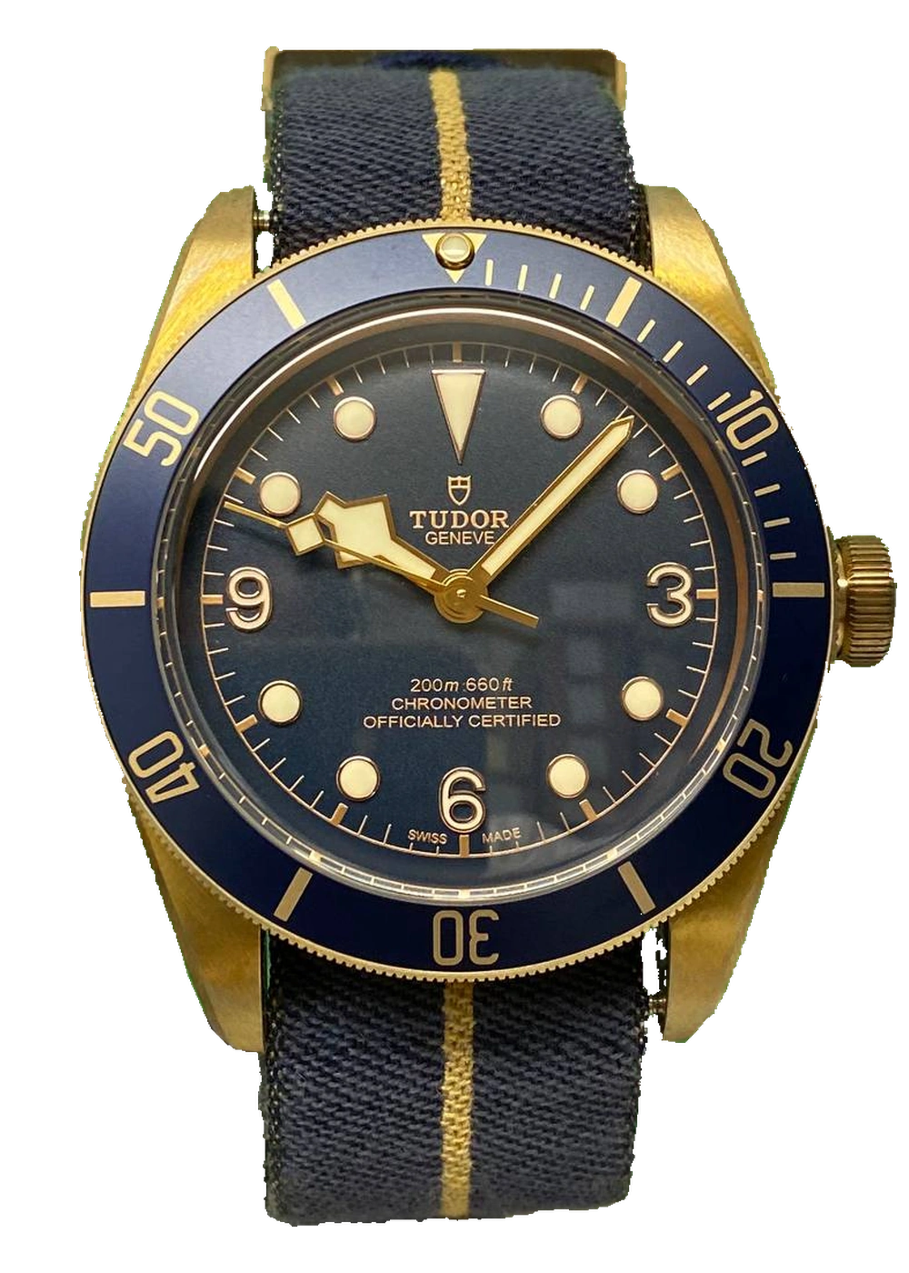 Tudor Black Bay Bronze Bucherer Blue, Frontansicht